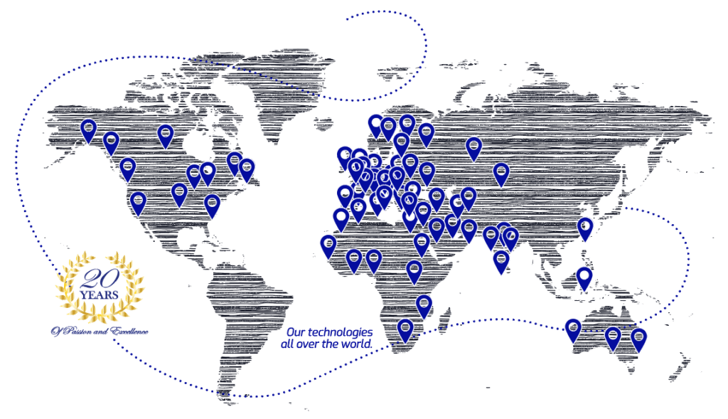 MAEMA nel mondo – mappa installazioni globali